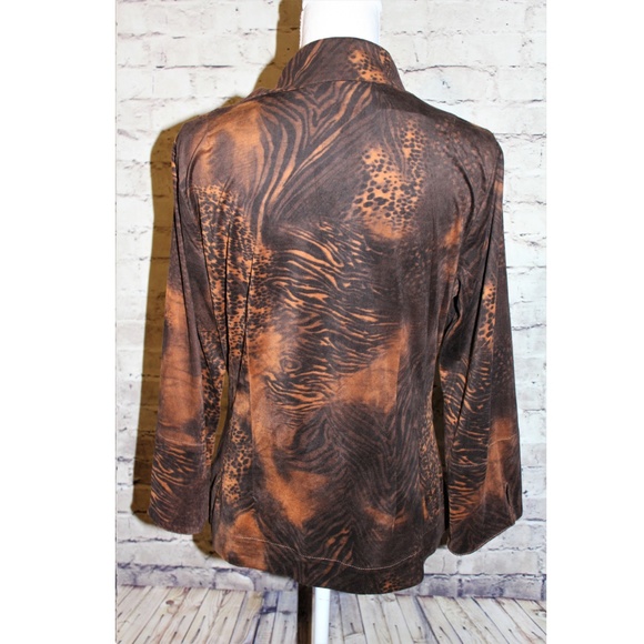 NWT Mishca Front Tie Wrap Shirt Blouse Soft Top - Picture 3 of 6